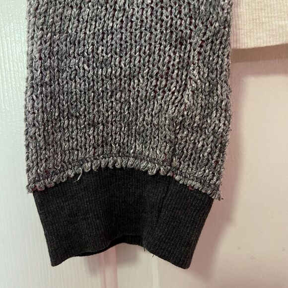 Burning Torch Cardigan Sweater Womens M Mixed Prints Striped Knit Pockets Button - Picture 7 of 9